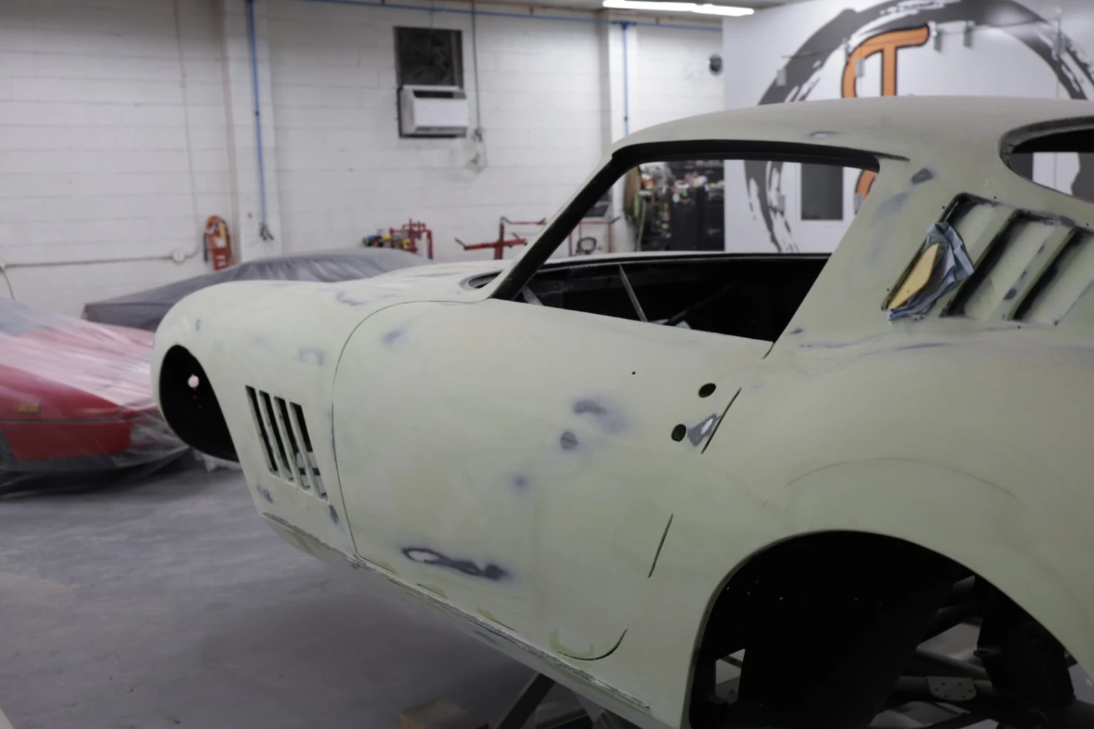 Bodywork in progress photographed for Fine Finishes Restoration