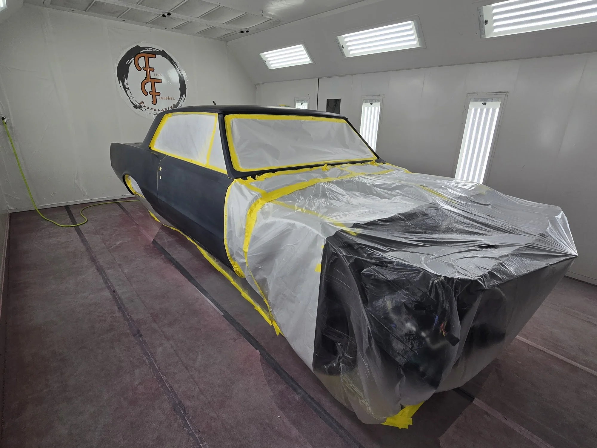 Masked and ready photographed for Fine Finishes Restoration